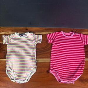 Lot of two 6-12m My Sweet Bamboo bodysuits